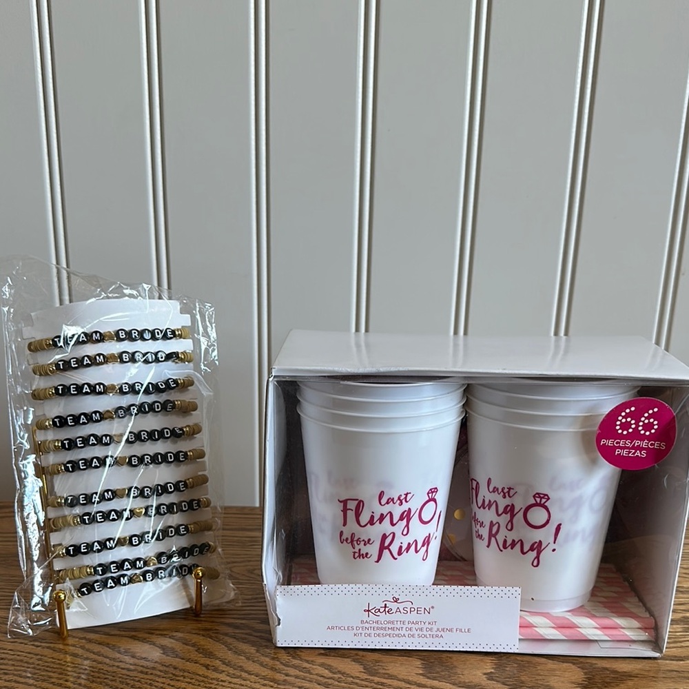 Kate Aspen Pink and Gold Bachelorette Party Set
